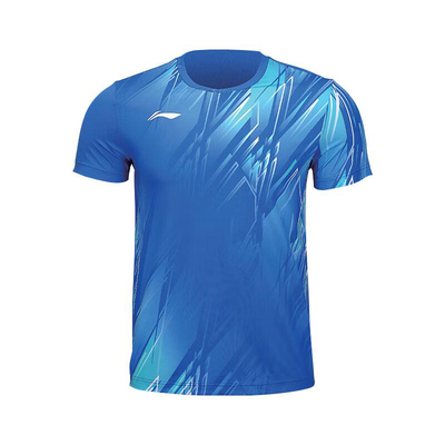 李宁正品羽毛球系列男女同款户外休闲运动圆领短袖T恤AAYU149-4