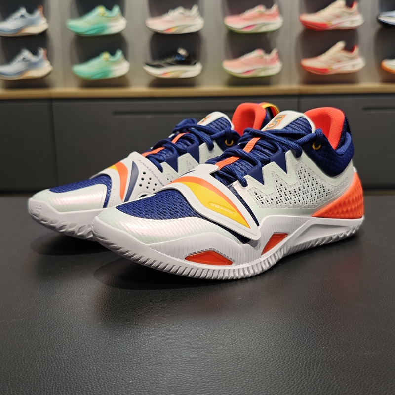 李宁正品反伍狂怒2男子时尚撞色拼接耐磨回弹实战篮球鞋ABFU011-1