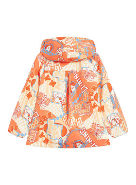 Lining/李宁正品秋季女童新款满印卡通连帽运动夹克外套AHST979