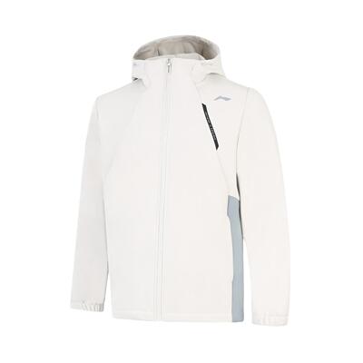 李宁正品2025新款男子宽松透气耐磨加绒保暖连帽夹克外套AFDVB33