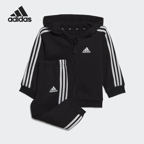 Adidas/阿迪达斯正品2025秋季款婴童运动慢跑休闲套装HR5866