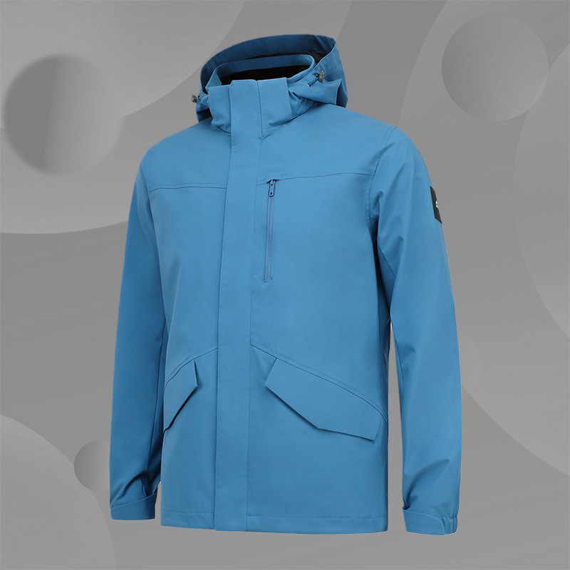 李宁正品新款男子运动休闲潮流登山连帽防风冲锋衣外套 AFDSC11