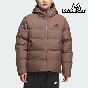 JKT男士 Adidas DOWN PUFFY 连帽保暖羽绒服KC5945 阿迪达斯正品