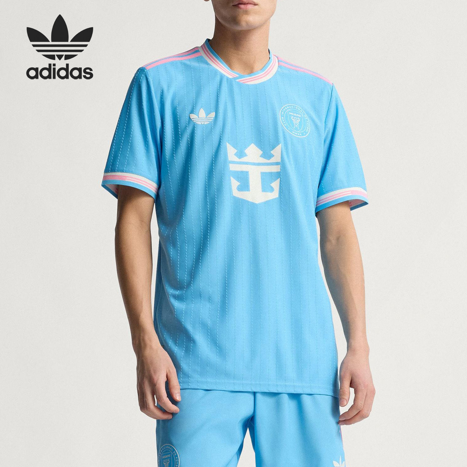 Adidas/阿迪达斯正品三叶草男士圆领足球比赛运动短袖JN8479
