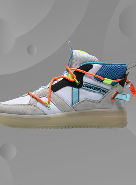 李宁CF休闲鞋女鞋 新款潮流时尚中帮运动鞋AGCQ158