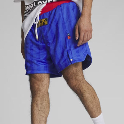 Puma彪马正品CHILDHOOD DREAMS男拼色条纹抽绳篮球裤539922-01