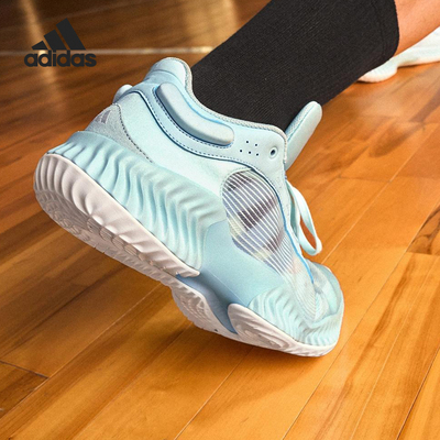 Adidas/阿迪达斯正品男士减震耐磨运动低帮系带篮球鞋JH5839