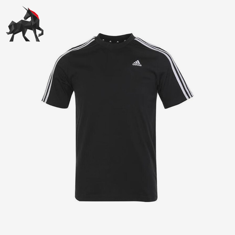 Adidas/阿迪达斯正品夏季大童经典透气圆领运动休闲短袖T恤HR6330 - 实物图