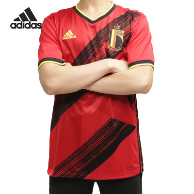 Adidas/阿迪达斯正品男子主场球迷版足球短袖球衣T恤EJ8546