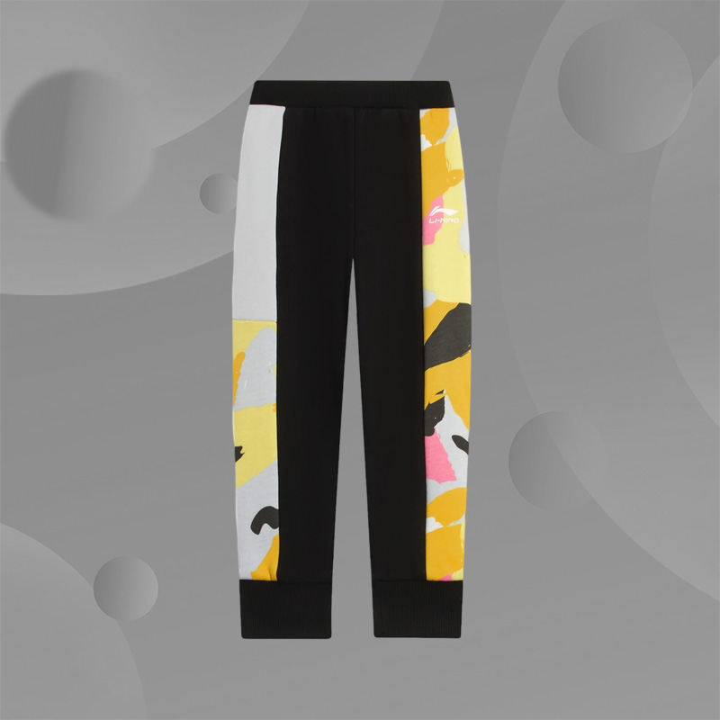 Lining/李宁正品女小童运动生活系列束脚休闲针织运动卫裤YKLS330