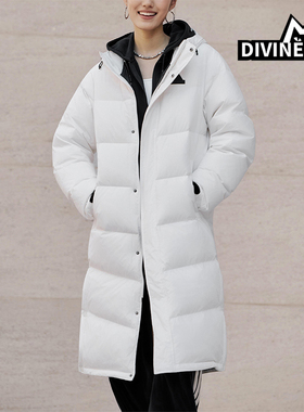 Adidas/阿迪达斯正品2025男女休闲户外运动保暖长款羽绒服KF6745