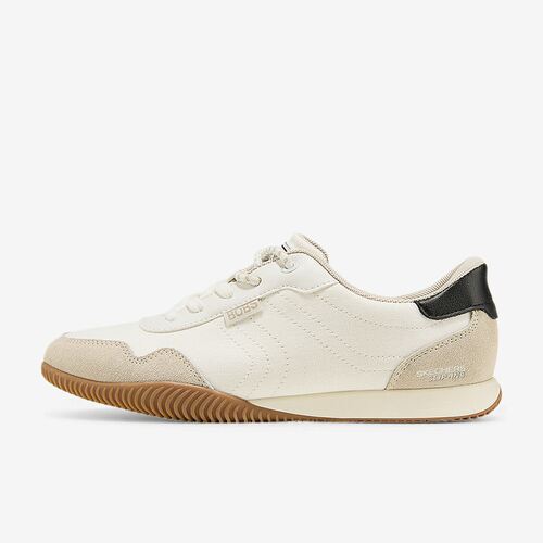 Skechers斯凯奇正品BOB'S帆布女款圆头低帮耐磨板鞋114890-WHT