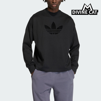 Adidas/阿迪达斯正品三叶草男士休闲圆领针织运动长袖上衣KD6575