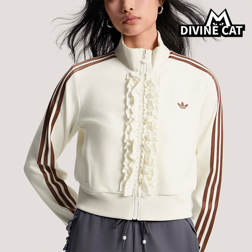Adidas/阿迪达斯正品三叶草女士简约运动轻薄针织夹克外套KU9388