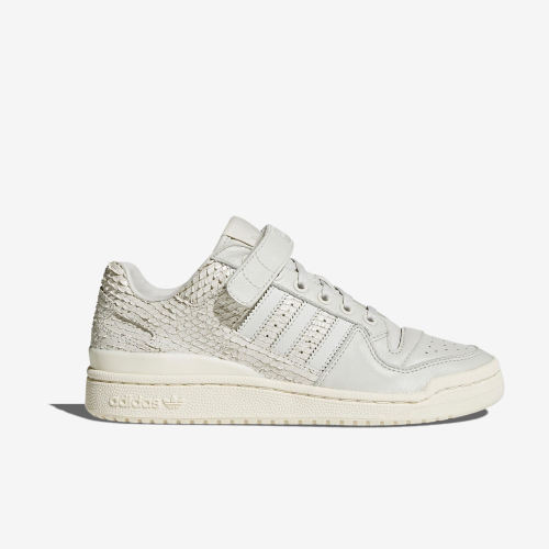 Adidas阿迪达斯正品Forum女低帮透气魔术贴蛇皮纹运动鞋BY9344