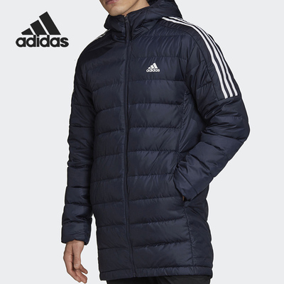 Adidas/阿迪达斯正品冬季男子中长款保暖运动羽绒服GH4605