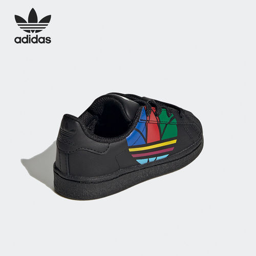 Adidas/阿迪达斯正品三叶草婴童低帮时尚绑带轻便板鞋FW4018