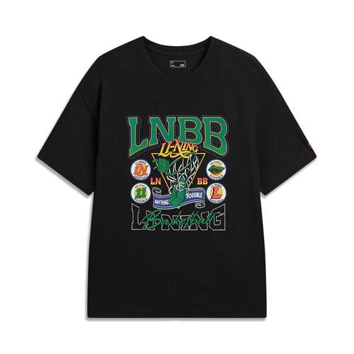 李宁正品2026新款男女款吸汗抗菌宽松潮流印花休闲短袖T恤ATSW299