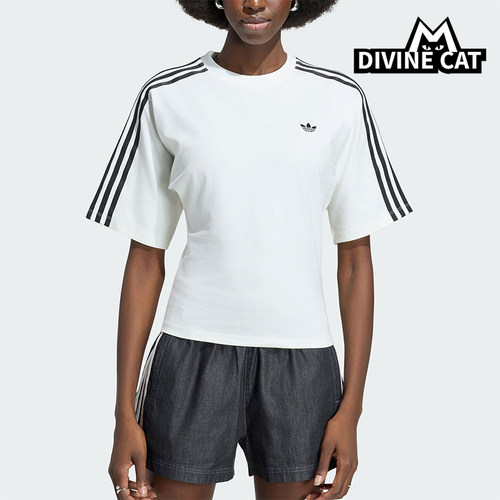 Adidas/阿迪达斯正品三叶草女士日常休闲修身圆领短袖T恤KY5093