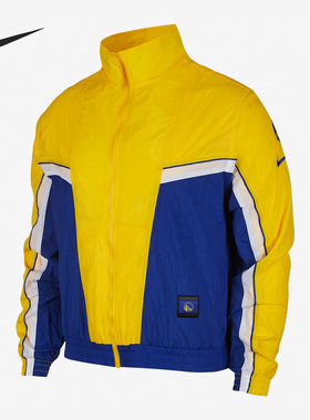 Nike/耐克正品秋季男子金州勇士复古篮球运动外套CJ7146-495
