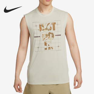 Nike/耐克正品JUST DO IT印花男子运动无袖T恤 FJ2449-115