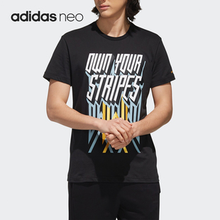 阿迪达斯正品 男子休闲运动短袖 NEO 新品 T恤EI4527 秋季 Adidas