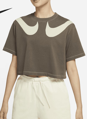 Nike/耐克正品Swoosh 女子短款宽松运动短袖T恤 DD5591-004