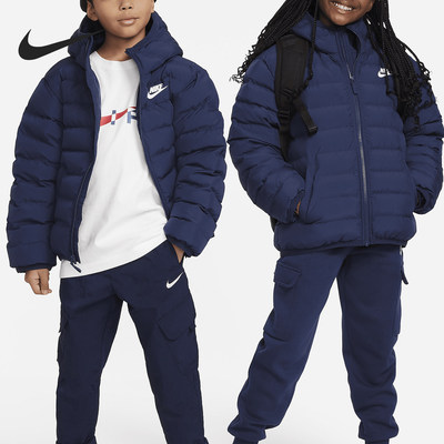Nike/耐克正品2025秋季款大童连帽保暖耐穿棉服FD2845-410