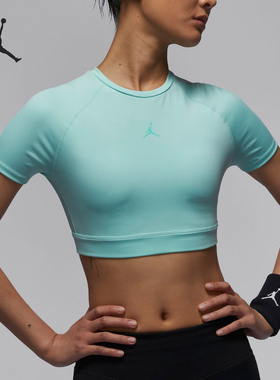 Nike/耐克正品Jordan女士透气紧身运动针织短袖T恤FV6928-368