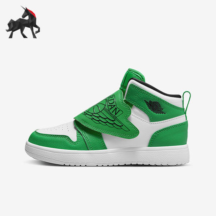 Nike/耐克正品AJ1魔术贴中帮复古大童运动篮球鞋BQ7197-301