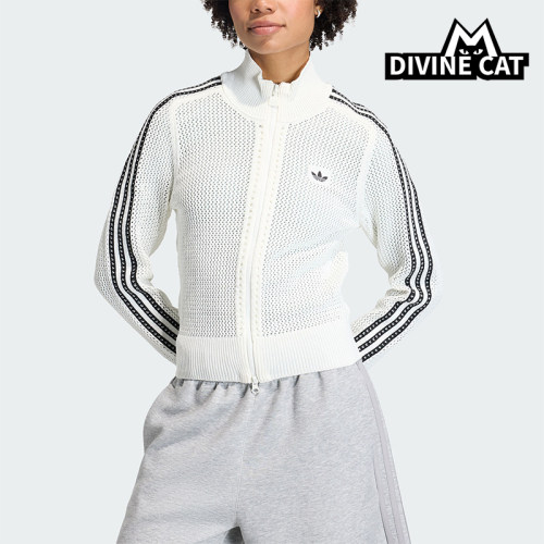 Adidas/阿迪达斯正品三叶草女士休闲立领针织运动透气外套KC6496
