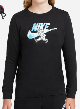 Nike/耐克正品SPORTSWEAR大童休闲运动时尚圆领长袖T恤DM3396-010