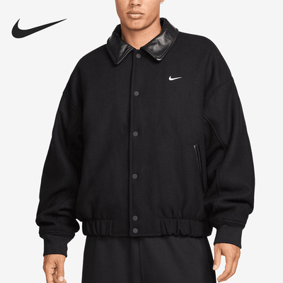 Nike/耐克正品Solo Swoosh 男士运动翻领棉服夹克FZ1168-010