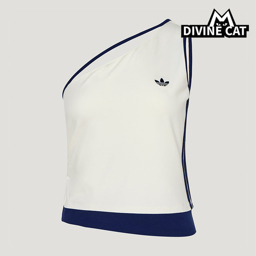 Adidas/阿迪达斯正品三叶草女士单肩经典运动T恤修身背心KY5696