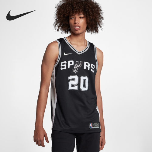 Nike耐克正品NBA男吉诺比利马刺球迷版背心篮球864509-014
