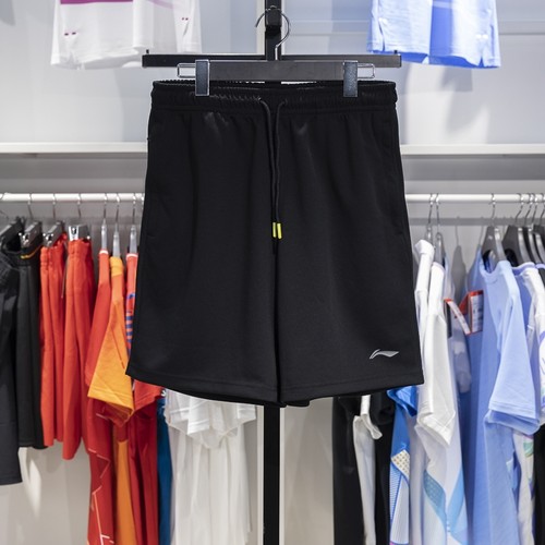 李宁正品健身系列男子排湿速干经典百搭运动休闲短裤AKSU471-1