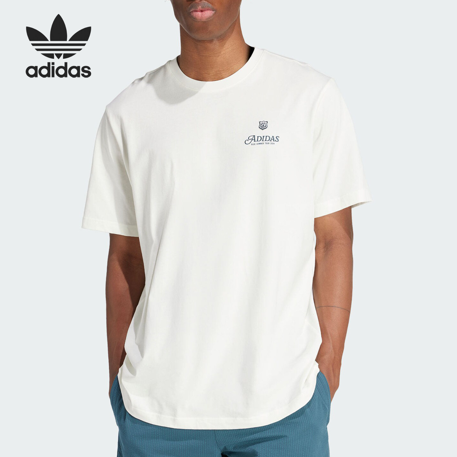 Adidas/阿迪达斯正品三叶草男士休闲圆领宽松运动短袖IS2937 - 实物图
