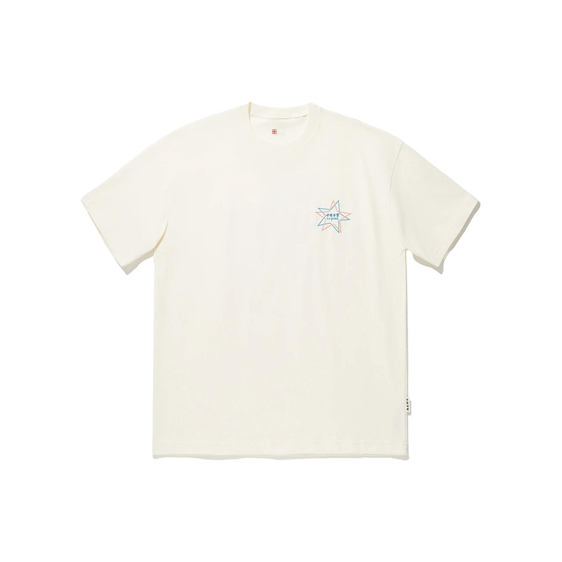 李宁正品2025新款男女同款休闲圆领透气宽松短袖文化衫AHSU251-1