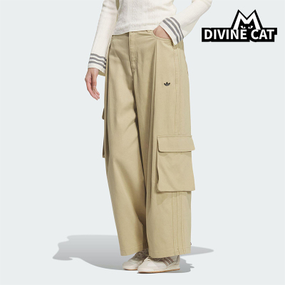 Adidas/阿迪达斯正品三叶草女士运动梭织工装宽松时尚长裤IA7510