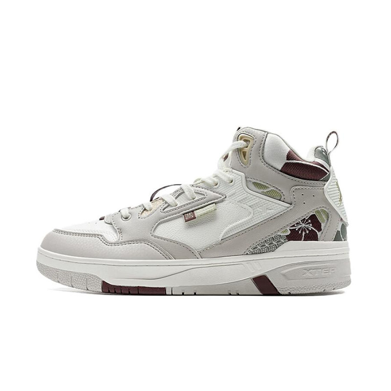 特步正品2025新款男子防滑耐磨潮流复古百搭中帮板鞋975119310043,运动鞋new,板鞋,淘宝优惠券,粉丝福利购,淘宝优惠卷