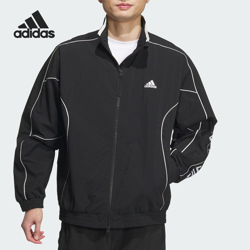 Adidas/阿迪达斯正品WORD WOVEN JKT男女宽松立领外套JH1023
