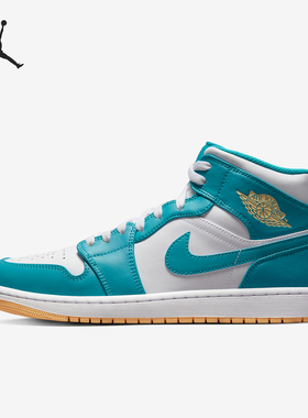 Nike/耐克正品AIR JORDAN 1 MID男士高帮耐磨板鞋DQ8426-400