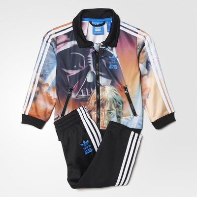 Adidas/阿迪达斯正品三叶草休闲婴童运动保暖两件套 AB1845