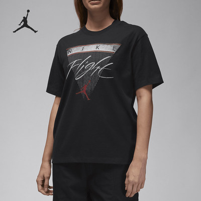 Nike/耐克正品JORDAN女士印花透气宽松圆领短袖T恤FQ3241-010