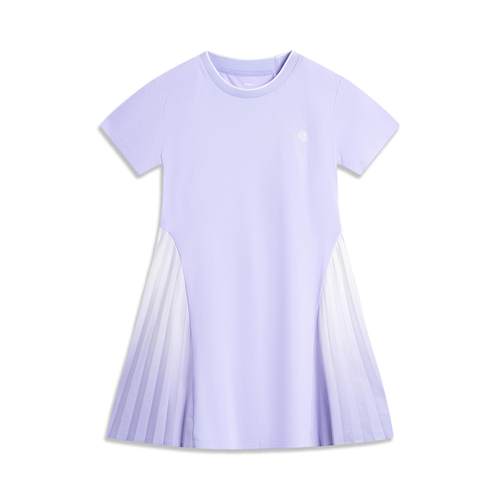 李宁正品网球系列女大童户外休闲专业运动训练比赛连衣裙YSKV070