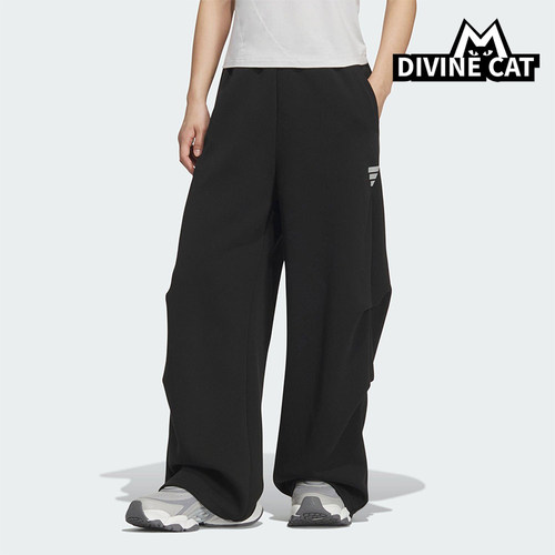 Adidas/阿迪达斯正品2025秋季款女士日常运动直筒针织长裤KS0077