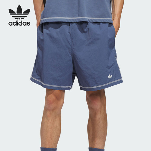 Adidas/阿迪达斯正品三叶草男士梭织复古简约宽松短裤KD3617