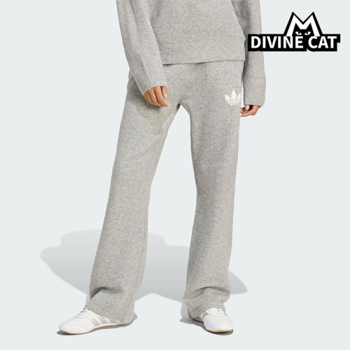 Adidas/阿迪达斯正品三叶草女士休闲针织阔腿耐穿运动长裤KF2534