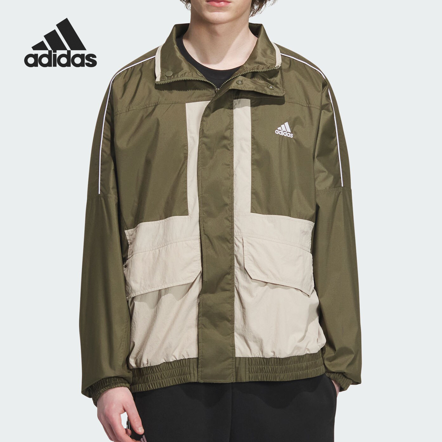 Adidas/阿迪达斯正品冬季新款男女宽松梭织运动外套IK7353
