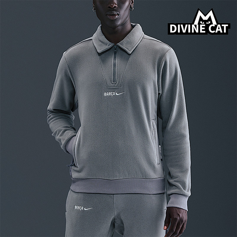 Nike/耐克正品2025冬季款男士耐穿运动足球保暖套头衫HM4280-084